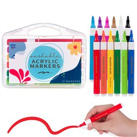 Magic Stix Marqueurs acryliques lavables pour enfants et adolescents