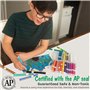 Magic Stix Marqueurs acryliques lavables pour enfants et adolescents, 12 couleurs non toxiques, sans allergènes, stylos de peint