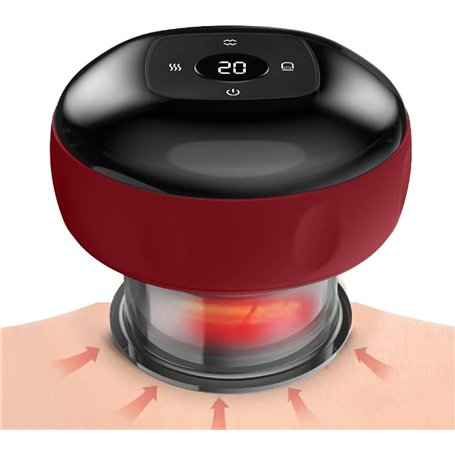 Kavydens Gua Sha - Ensemble de thérapie électrique intelligent avec ventouses dynamiques avec 12 niveaux de température et d'asp