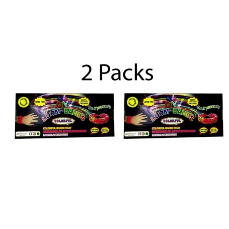 Pack Loom Bands - Kit de 600 Bracelet Elastique + Crochet Clip + Planche de Montage - Loisirs Créatifs (2 Lots)