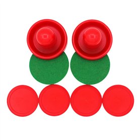 Poussoirs de Hockey pneumatique et palets de Hockey pneumatique - Accessoires de Rechange pour Tables de Jeu (2 attaquants + 4 p