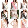 Lot de 4 écharpes vierges en satin uni - Accessoire de fête pour remise de diplôme, anniversaire, mariage, enterrement de vie de