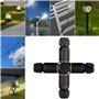 Connecteur de câble étanche 4 voies - Manchon de raccordement - Boîte de jonction extérieure - Pour câble de 9 à 12 mm de diamèt