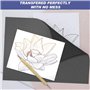 100 Feuilles Papier carbone Noir Papier de Transfert de Tatouage Copieur Papier Calque Graphite Transfert Papier de copie carbon