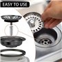 Vis pour Panier,4 Pièces Vis de Panier D'évier pour Bonde Evier de Cuisine 45 mm en Acier Inoxydable pour Bonde Vidange Avec Bon