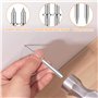 Clou Double Pointe, 500 Pièces Clou à Double Tête Clous Sans Couture à Double Tête Pour Plinthes Livré avec 5 Outils à Douilles 