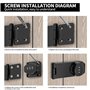 Lot de 2 verrous de sécurité verrouillables avec code - Serrure à combinaison à 3 chiffres - Verrou de porte rotatif de 10,12 cm