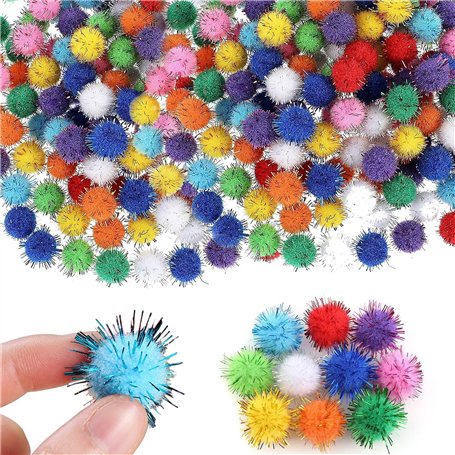 Lot de 2000 pompons pour bricolage