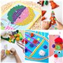 Lot de 2000 pompons pour bricolage, boules en feutre multicolores de 10 mm, mini pompons à paillettes, guirlandes pour bricolage