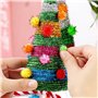 Lot de 2000 pompons pour bricolage, boules en feutre multicolores de 10 mm, mini pompons à paillettes, guirlandes pour bricolage