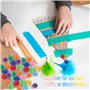 Lot de 2000 pompons pour bricolage, boules en feutre multicolores de 10 mm, mini pompons à paillettes, guirlandes pour bricolage