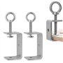 Lot de 2 pinces de serrage en C - 85 mm - Anneaux de levage réglables - Pince de support robuste - Plage de serrage : 45 à 78 mm
