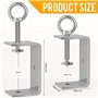 Lot de 2 pinces de serrage en C - 85 mm - Anneaux de levage réglables - Pince de support robuste - Plage de serrage : 45 à 78 mm