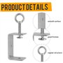Lot de 2 pinces de serrage en C - 85 mm - Anneaux de levage réglables - Pince de support robuste - Plage de serrage : 45 à 78 mm