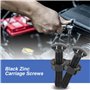 Lot de 30 vis de carrosserie M5 x 30 mm à tête plate en acier inoxydable noir galvanisé M5 avec écrous à bride hexagonale DIN 69