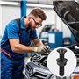 Lot de 30 vis de carrosserie M5 x 30 mm à tête plate en acier inoxydable noir galvanisé M5 avec écrous à bride hexagonale DIN 69