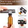 Jizxol Roll on Lot de 10 bouteilles d'huile essentielles à rouler vides de 10 ml avec bille en acier inoxydable pour huiles, par