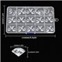 Dylan-EU 30 pcs Diamants Artificiels Verre Cristal Transparent Strass Décoratifs pour Cadeaux de Table Décoration de fête Mariag