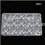 Dylan-EU 30 pcs Diamants Artificiels Verre Cristal Transparent Strass Décoratifs pour Cadeaux de Table Décoration de fête Mariag