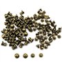 Dylan-EU 50 jeux de Bouton Rond de Rivet Bouton de col à vis Rivets Pleins Rivet en Laiton vis pour Ceinture Bracelet Vêtement A