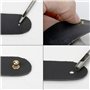 Dylan-EU 50 jeux de Bouton Rond de Rivet Bouton de col à vis Rivets Pleins Rivet en Laiton vis pour Ceinture Bracelet Vêtement A