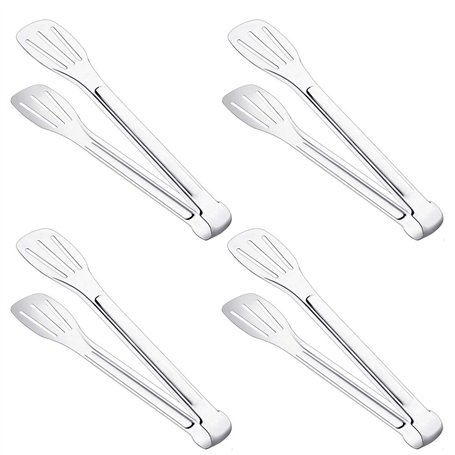 Dylan-EU 4 Pcs Pinces de Cuisine en Acier Inoxydable Dylan-EU Pince de Service Pince de Buffet pour la Barbecue