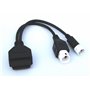 Proscan Adaptateur de câble de diagnostic automobile 4 broches vers OBD2