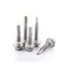NUZAMAS Lot de 50 vis auto-perceuses en acier inoxydable 304 avec rondelle pour bois, métal 4,2 x 19 mm