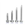 NUZAMAS Lot de 50 vis auto-perceuses en acier inoxydable 304 avec rondelle pour bois, métal 4,2 x 19 mm