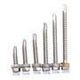 NUZAMAS Lot de 50 vis auto-perceuses en acier inoxydable 304 avec rondelle pour bois, métal 5,5 x 60 mm