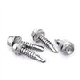 NUZAMAS Lot de 50 vis auto-perceuses en acier inoxydable 304 avec rondelle pour bois, métal 5,5 x 60 mm