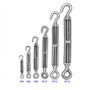 Lot de 8 crochets et œillets Nuzamas M6, C à O, compatibles avec tendeur à boucle, en acier inoxydable 304, kit de quincaillerie