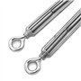 Lot de 6 crochets et œillets NUZAMAS M8, tendeur C à O, acier inoxydable 304, kit de quincaillerie pour tension de câble métalli