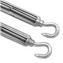 Lot de 6 crochets et œillets NUZAMAS M8, tendeur C à O, acier inoxydable 304, kit de quincaillerie pour tension de câble métalli