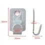 Taskar Lot de 3 crochets à tableau robustes – Charge de 15 kg