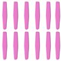 Lot de 12 blocs de ponçage à ongles en forme de losange et polissoir double face pour repousse-cuticules Rose 100/180