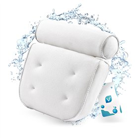 Vesta Lot de 2 coussins de baignoire avec crochets muraux [Testsieger] – Appuie-tête pour la baignoire avec ventouses – Coussin
