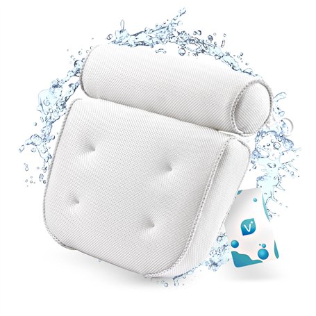 Vesta Lot de 2 coussins de baignoire avec crochets muraux [Testsieger] – Appuie-tête pour la baignoire avec ventouses – Coussin