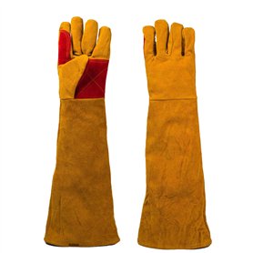Magiin 1 Paire Gants de Soudeur Isolation Anti-usure Protéger Vachette Gants de Travail pour Soudure Ignifuge