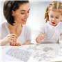 Carehabi 1400+ pièces Perles Lettres Kit, Perle Lettre pour Bracelet, Perles Alphabet Noir Blanc et Cœur Coloré avec Fil élastiq
