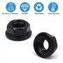Lot de 30 Ecrou M8, En Acier Inoxydable Écrous à bride Écrous M8 Pour connecter et Fixer Différents Composants (Noir)