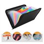 Lot de 2 trieurs de reçus A6 - Petit porte-documents avec fermeture éclair - 13 compartiments - Portable - Avec étiquettes multi