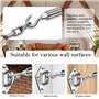 2 Pièces Tendeur Cable, M8 Tendeur Cable Inox 304 Tendeur Ridoir Réglables Heavy Duty Tendeurs pour Garden Wire Rope
