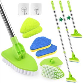 Brosse de nettoyage 4 en 1 pour carrelage de salle de bain