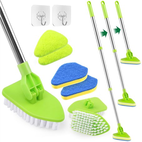 Brosse de nettoyage 4 en 1 pour carrelage de salle de bain