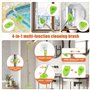 Brosse de nettoyage 4 en 1 pour carrelage de salle de bain, brosse à récurer extensible à long manche, brosse de nettoyage de do