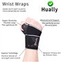 Hually Protège Poignets [1 Paire] Bandage Protection Convenable Droite ou Gauche Unisexe，Protection des Articulations Convient p