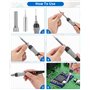 Zhufas Fer à Souder, 110W LCD Kit de Fer a Soudure, Fer à Souder Etain de Précision, Temperature Réglable 180℃~500℃,5 Pointes Fe