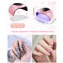 Lampe UV Sèche Ongles,24W LED Séchoirs à Ongles Professionnel Automatique 3 Minuteries 30/60/99S avec Capteur Automatique et Écr