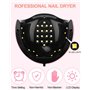 Lampe UV Sèche Ongles,24W LED Séchoirs à Ongles Professionnel Automatique 3 Minuteries 30/60/99S avec Capteur Automatique et Écr